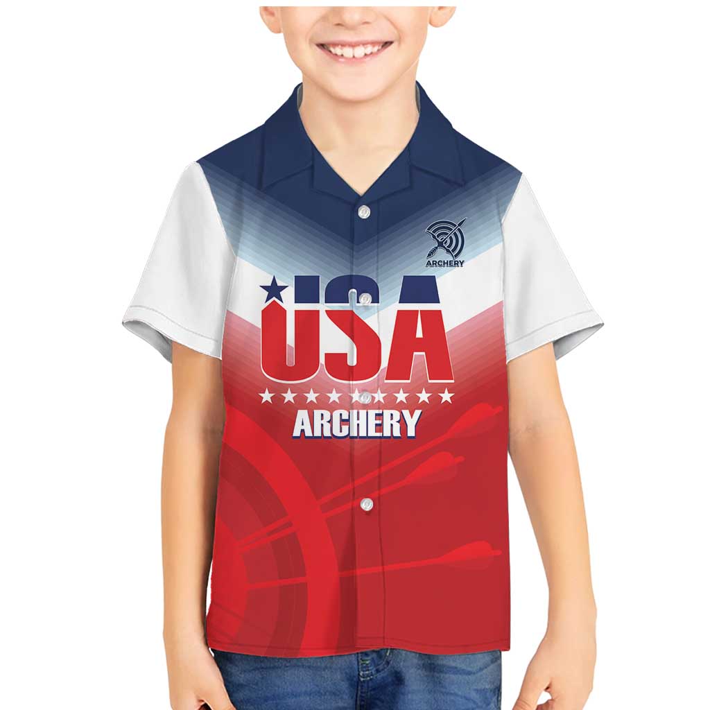 Personalized United States Archery Family Matching Mermaid Dress and Hawaiian Shirt USA 2025 Sporty Style - Wonder Print Shop