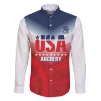 Personalized United States Archery Family Matching Off The Shoulder Long Sleeve Dress and Hawaiian Shirt USA 2025 Sporty Style - Wonder Print Shop