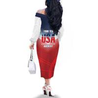 Personalized United States Archery Family Matching Off The Shoulder Long Sleeve Dress and Hawaiian Shirt USA 2025 Sporty Style - Wonder Print Shop