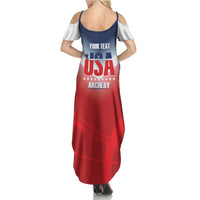 Personalized United States Archery Family Matching Summer Maxi Dress and Hawaiian Shirt USA 2025 Sporty Style - Wonder Print Shop