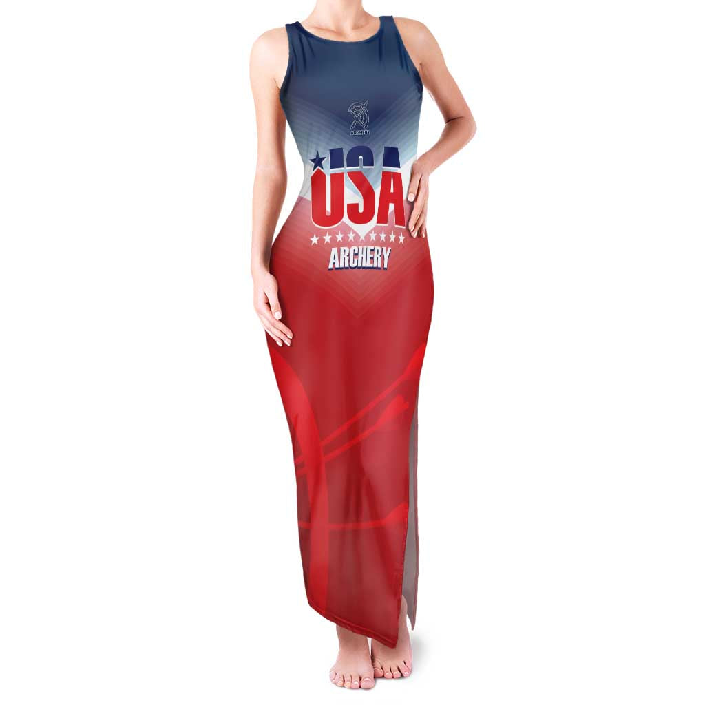 Personalized United States Archery Family Matching Tank Maxi Dress and Hawaiian Shirt USA 2025 Sporty Style - Wonder Print Shop