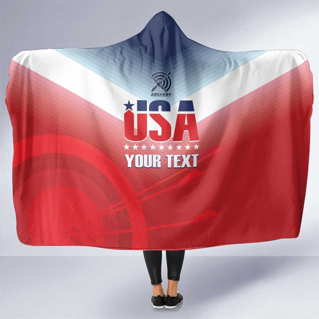 Personalized United States Archery Hooded Blanket USA 2025 Sporty Style - Wonder Print Shop