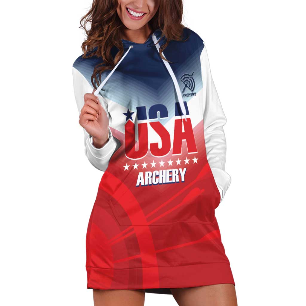 Personalized United States Archery Hoodie Dress USA 2025 Sporty Style - Wonder Print Shop