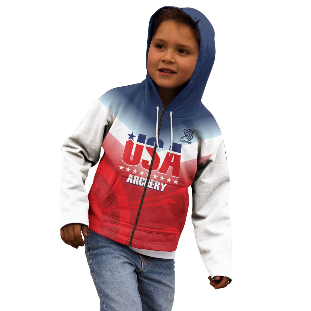 Personalized United States Archery Kid Hoodie USA 2025 Sporty Style - Wonder Print Shop