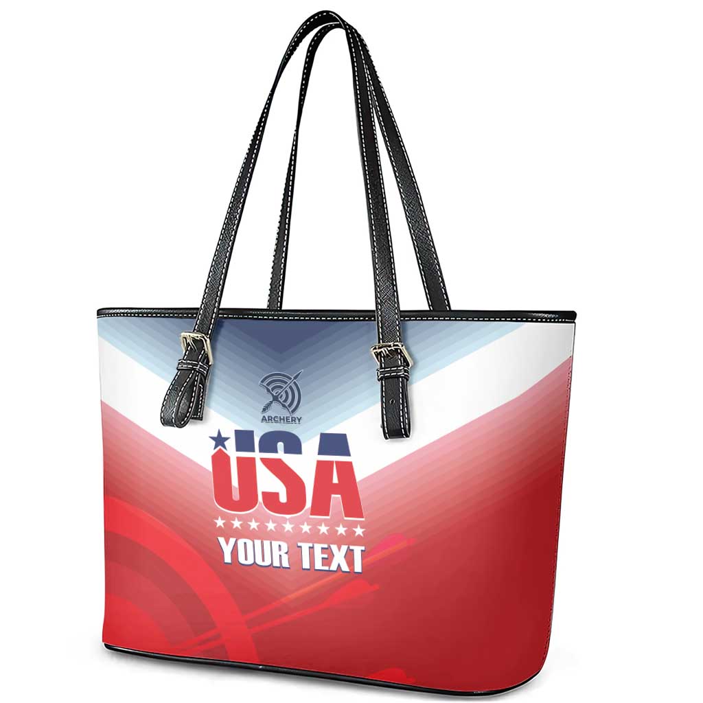 Personalized United States Archery Leather Tote Bag USA 2025 Sporty Style - Wonder Print Shop