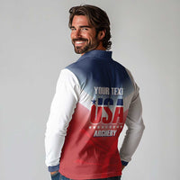 Personalized United States Archery Long Sleeve Polo Shirt USA 2025 Sporty Style - Wonder Print Shop