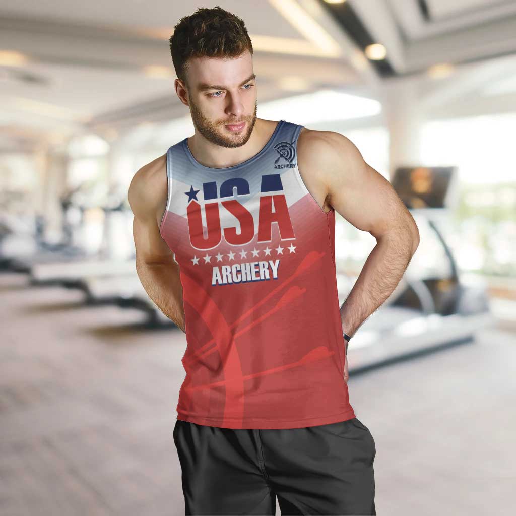 Personalized United States Archery Men Tank Top USA 2025 Sporty Style - Wonder Print Shop
