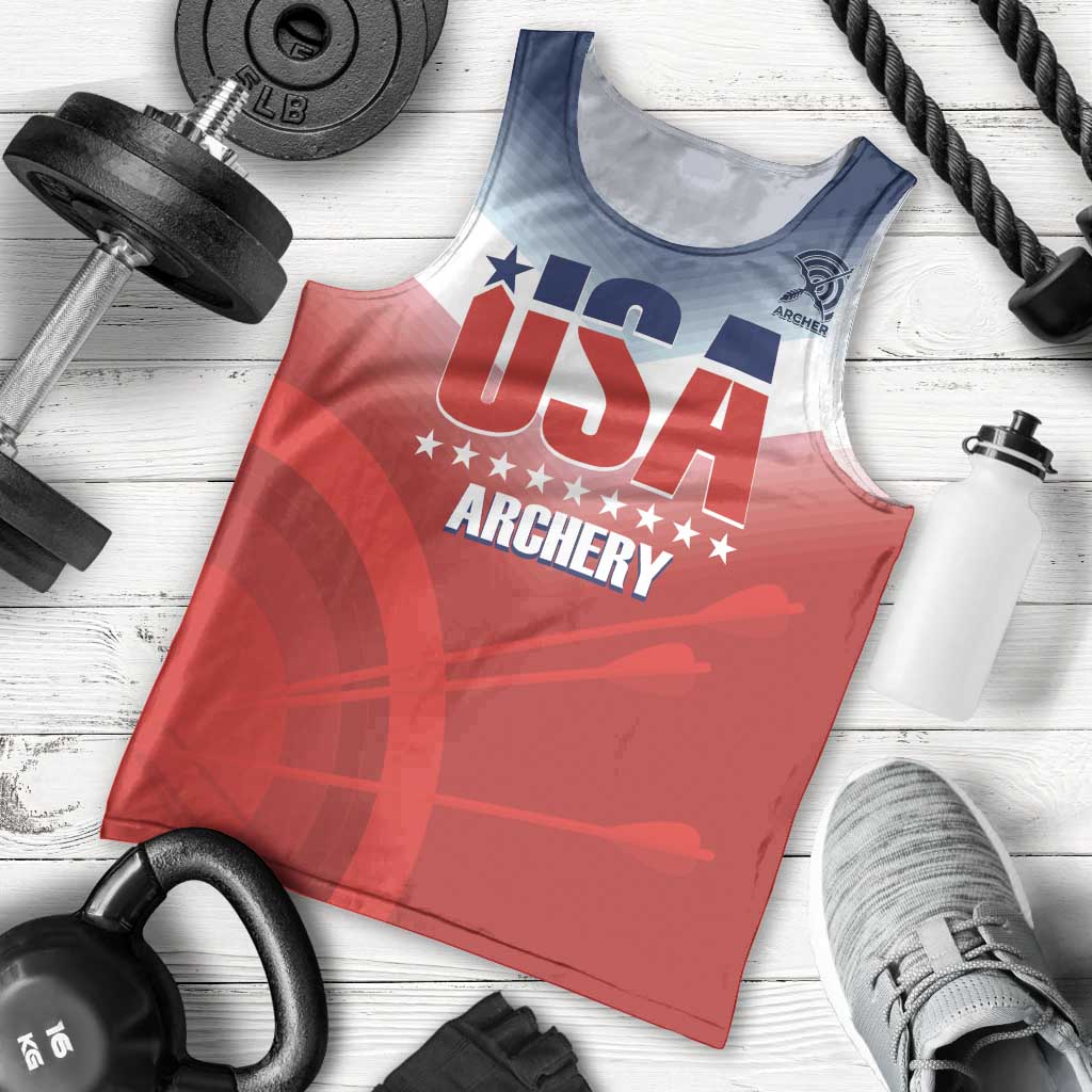 Personalized United States Archery Men Tank Top USA 2025 Sporty Style - Wonder Print Shop