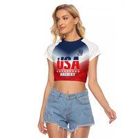 Personalized United States Archery Raglan Cropped T Shirt USA 2025 Sporty Style - Wonder Print Shop