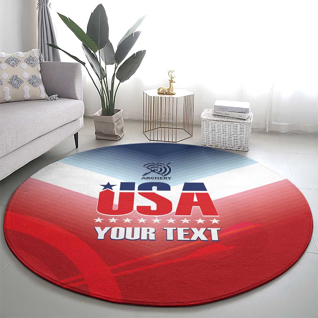 Personalized United States Archery Round Carpet USA 2025 Sporty Style - Wonder Print Shop