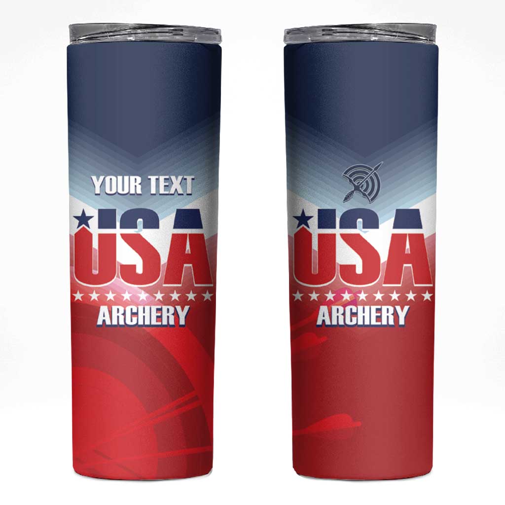 Personalized United States Archery Skinny Tumbler USA 2025 Sporty Style - Wonder Print Shop