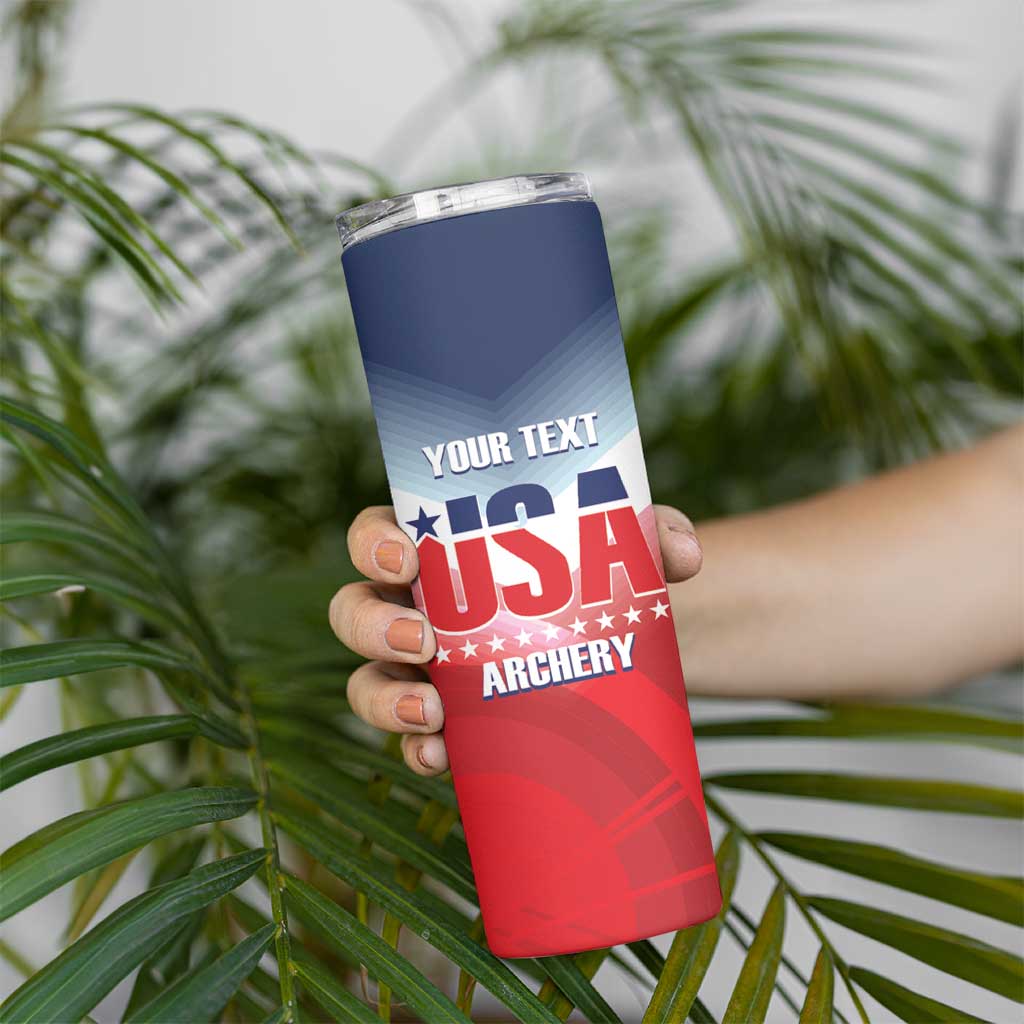 Personalized United States Archery Skinny Tumbler USA 2025 Sporty Style - Wonder Print Shop