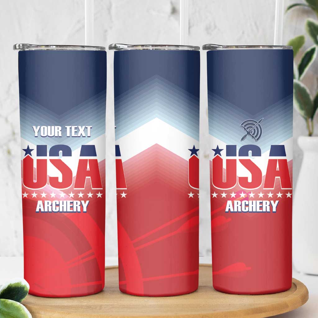 Personalized United States Archery Skinny Tumbler USA 2025 Sporty Style - Wonder Print Shop