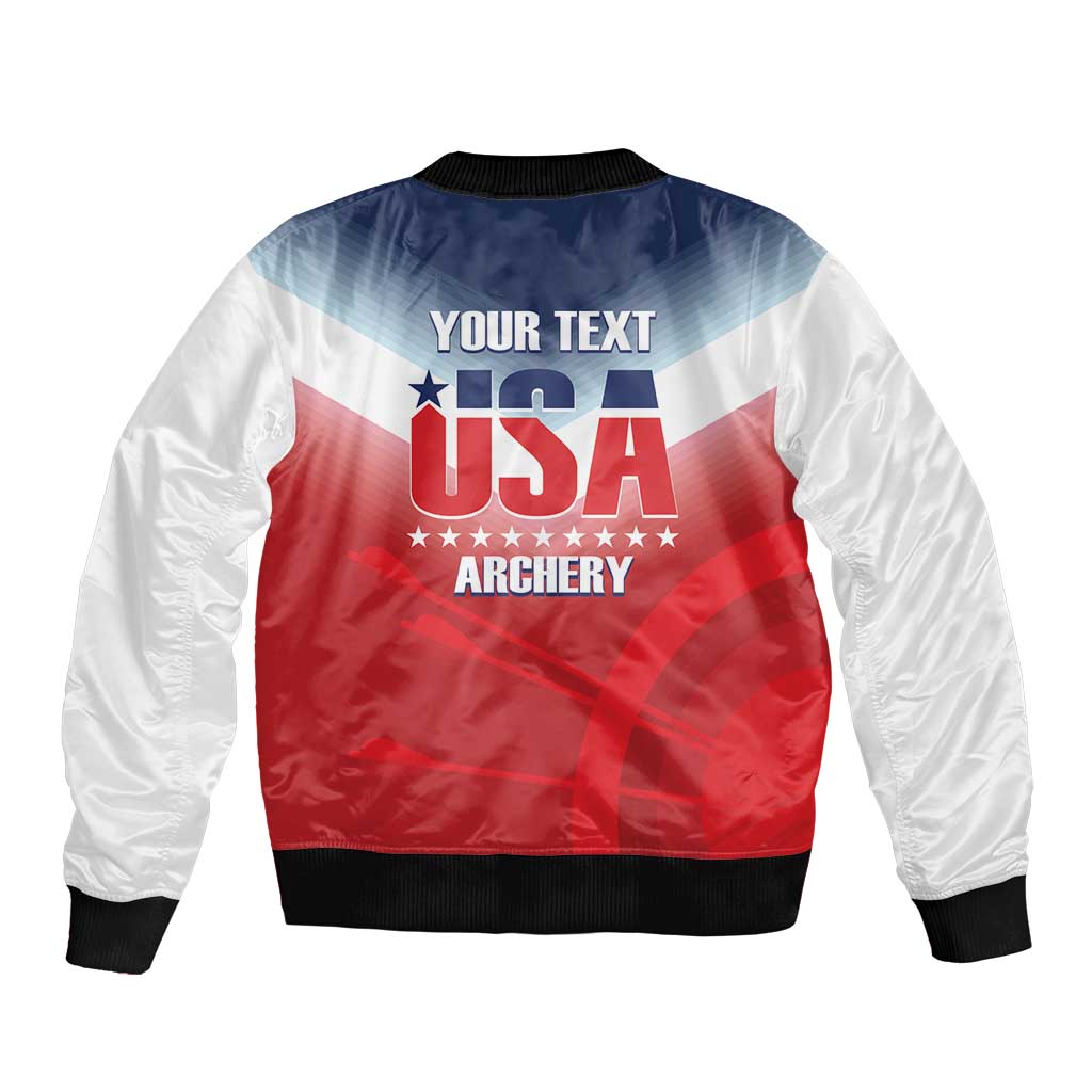 Personalized United States Archery Sleeve Zip Bomber Jacket USA 2025 Sporty Style - Wonder Print Shop
