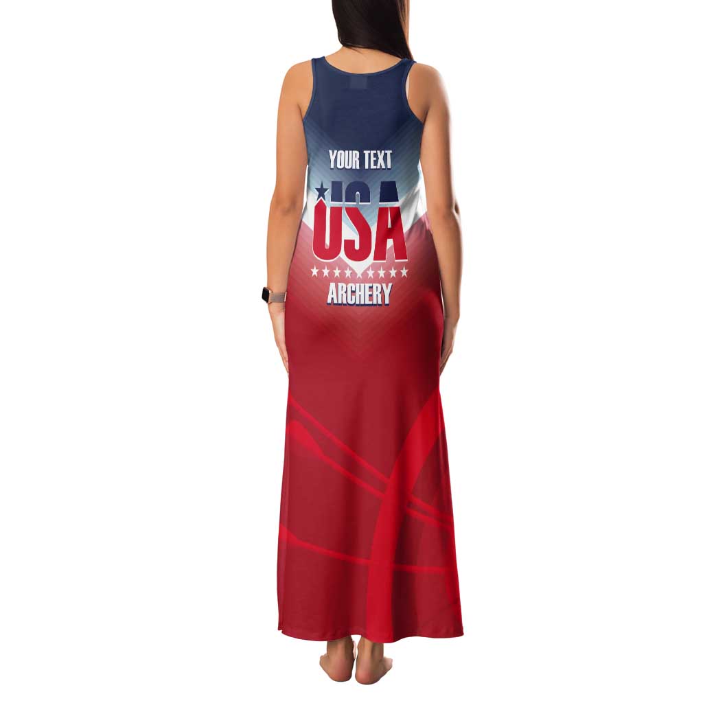 Personalized United States Archery Tank Maxi Dress USA 2025 Sporty Style - Wonder Print Shop