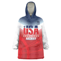 Personalized United States Archery Wearable Blanket Hoodie USA 2025 Sporty Style - Wonder Print Shop