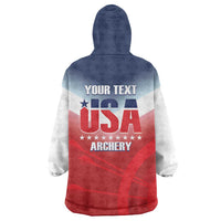 Personalized United States Archery Wearable Blanket Hoodie USA 2025 Sporty Style - Wonder Print Shop