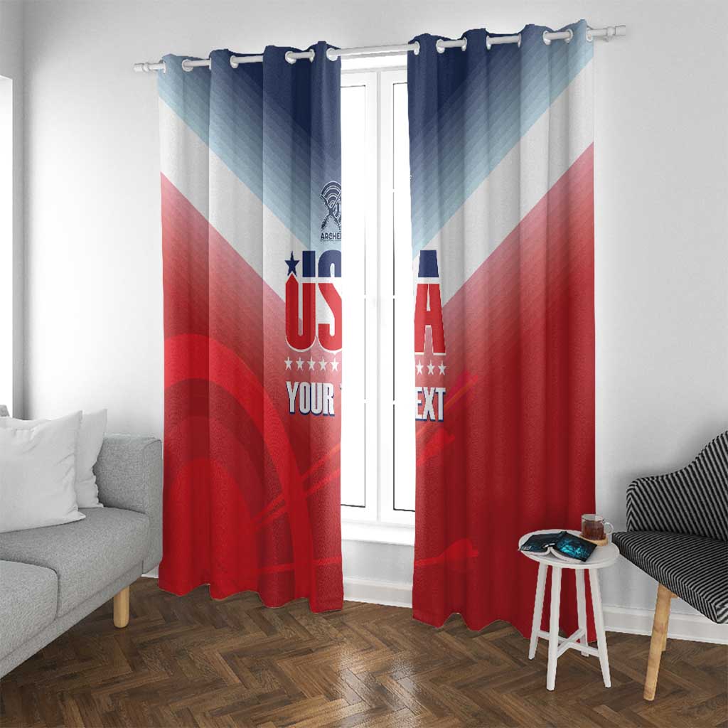 Personalized United States Archery Window Curtain USA 2025 Sporty Style - Wonder Print Shop