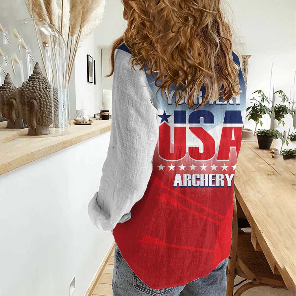 Personalized United States Archery Women Casual Shirt USA 2025 Sporty Style - Wonder Print Shop
