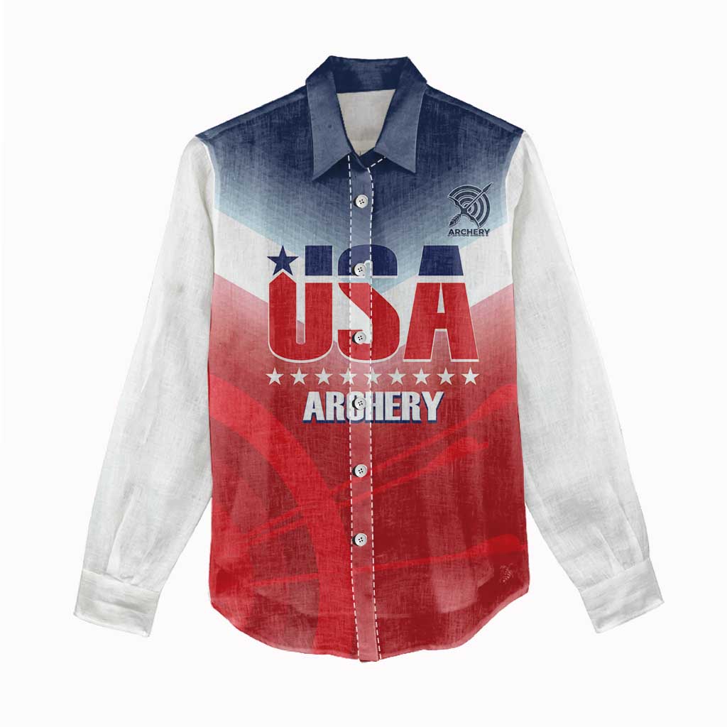 Personalized United States Archery Women Casual Shirt USA 2025 Sporty Style - Wonder Print Shop