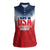 Personalized United States Archery Women Sleeveless Polo Shirt USA 2025 Sporty Style - Wonder Print Shop