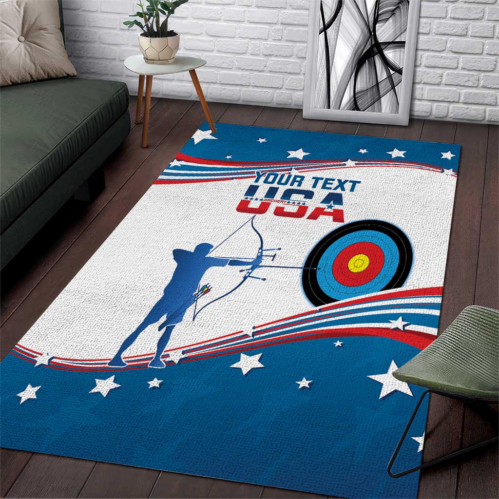 Personalized United States Archery Area Rug USA Sport Curve Style - Wonder Print Shop