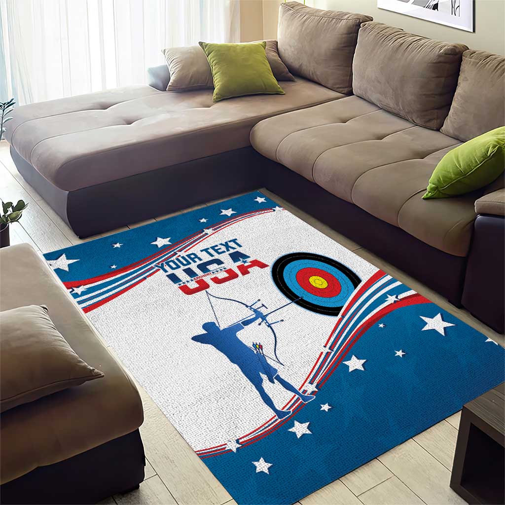 Personalized United States Archery Area Rug USA Sport Curve Style - Wonder Print Shop
