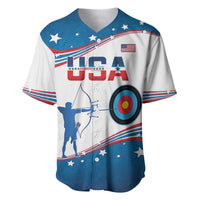 Personalized United States Archery Baseball Jersey USA Sport Curve Style - Wonder Print Shop