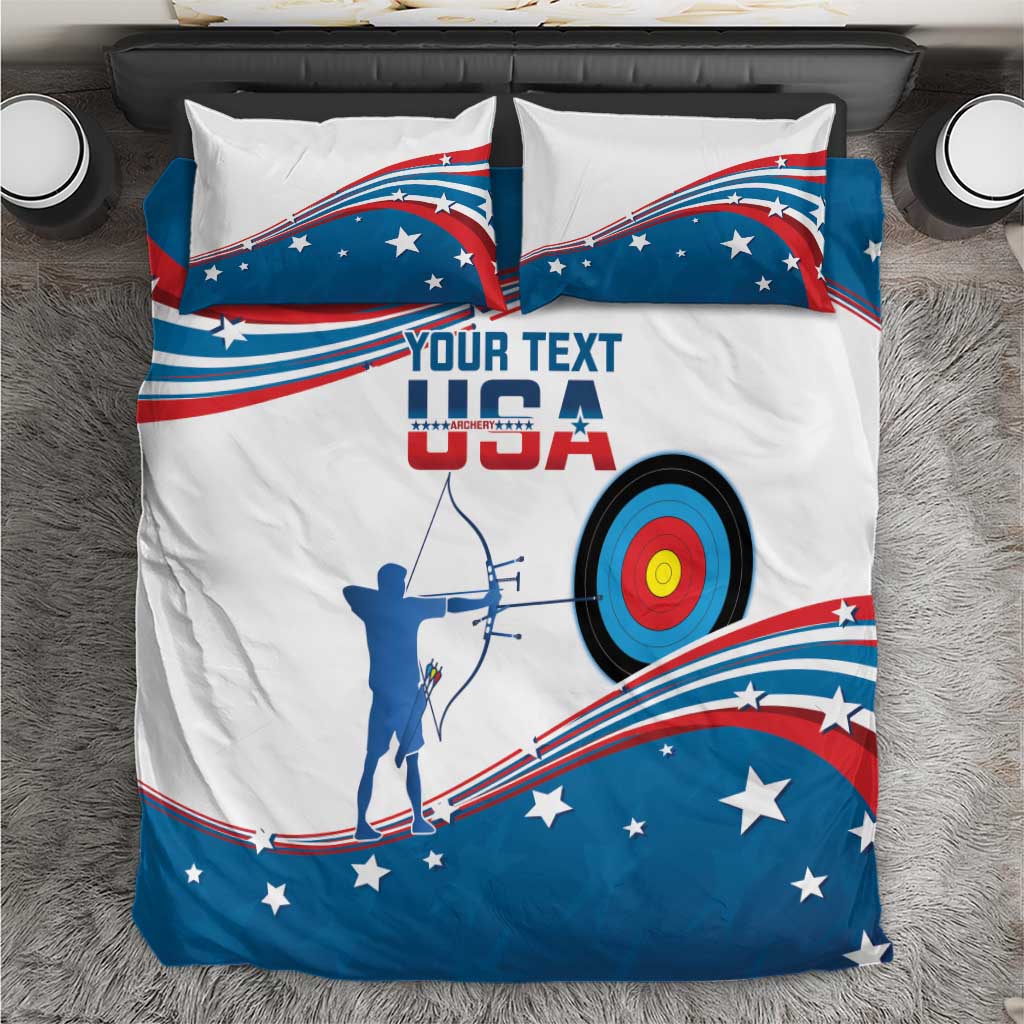Personalized United States Archery Bedding Set USA Sport Curve Style - Wonder Print Shop