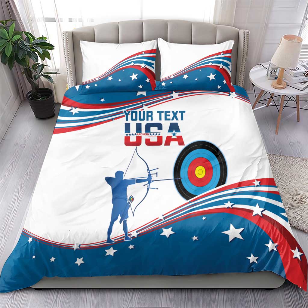 Personalized United States Archery Bedding Set USA Sport Curve Style - Wonder Print Shop