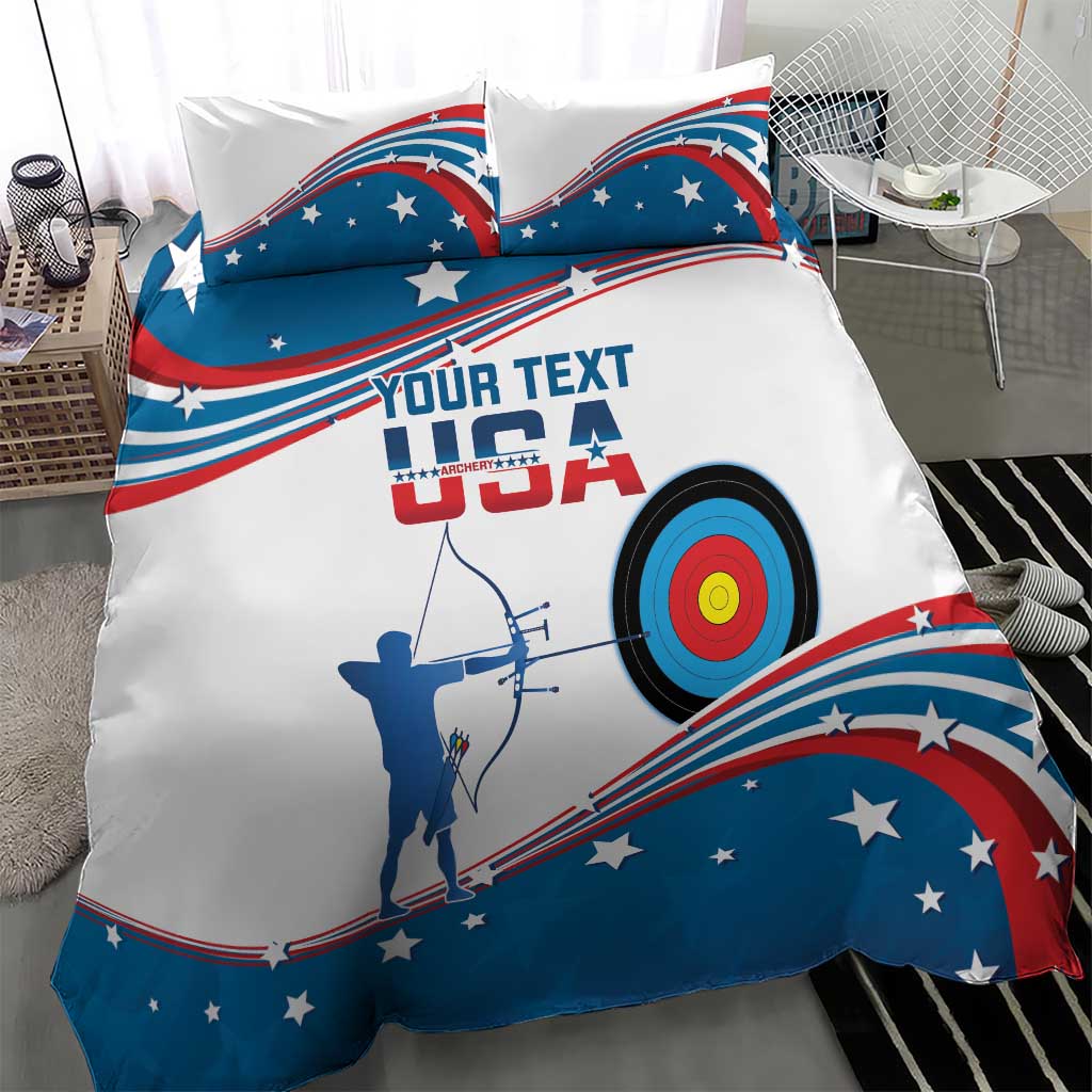Personalized United States Archery Bedding Set USA Sport Curve Style - Wonder Print Shop