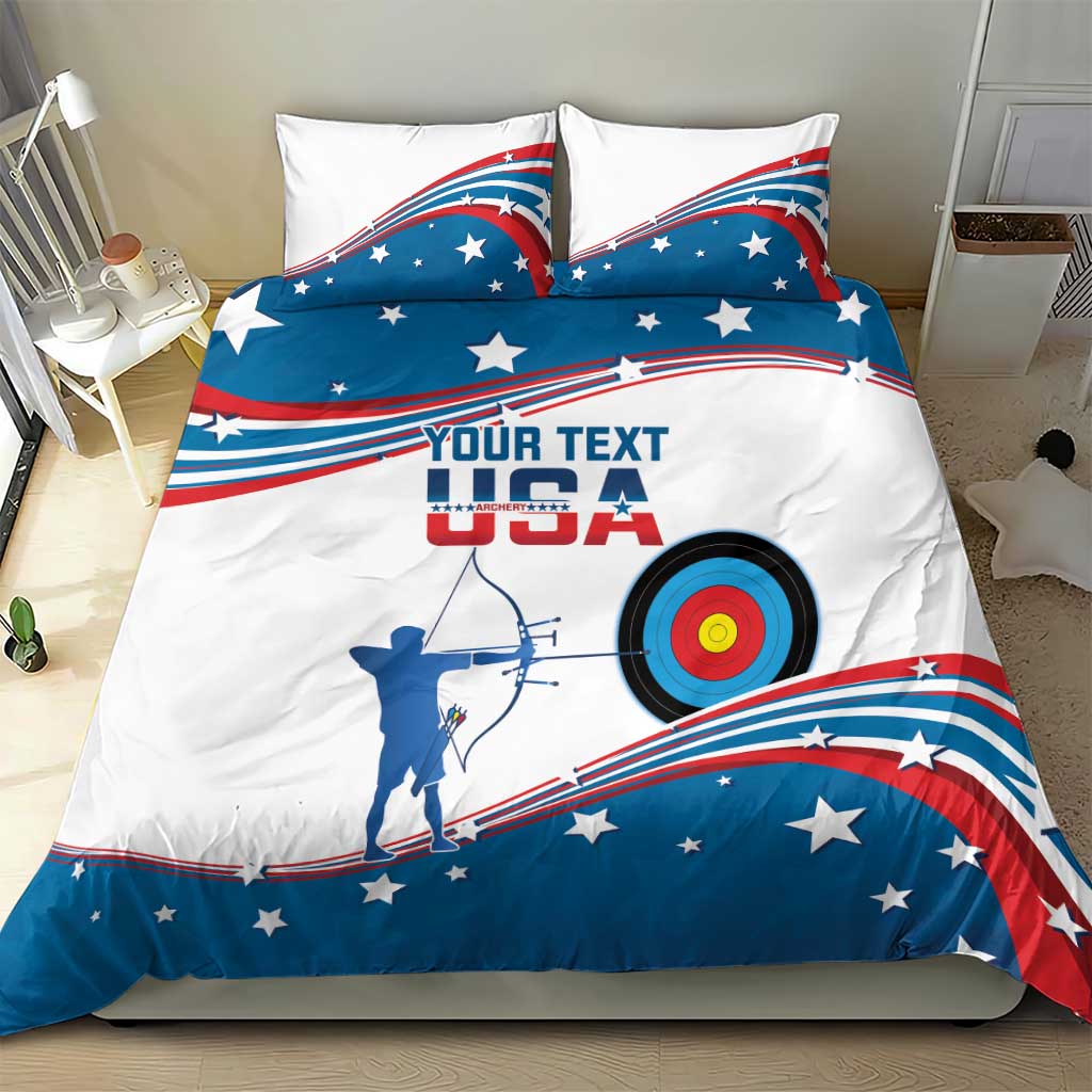 Personalized United States Archery Bedding Set USA Sport Curve Style - Wonder Print Shop