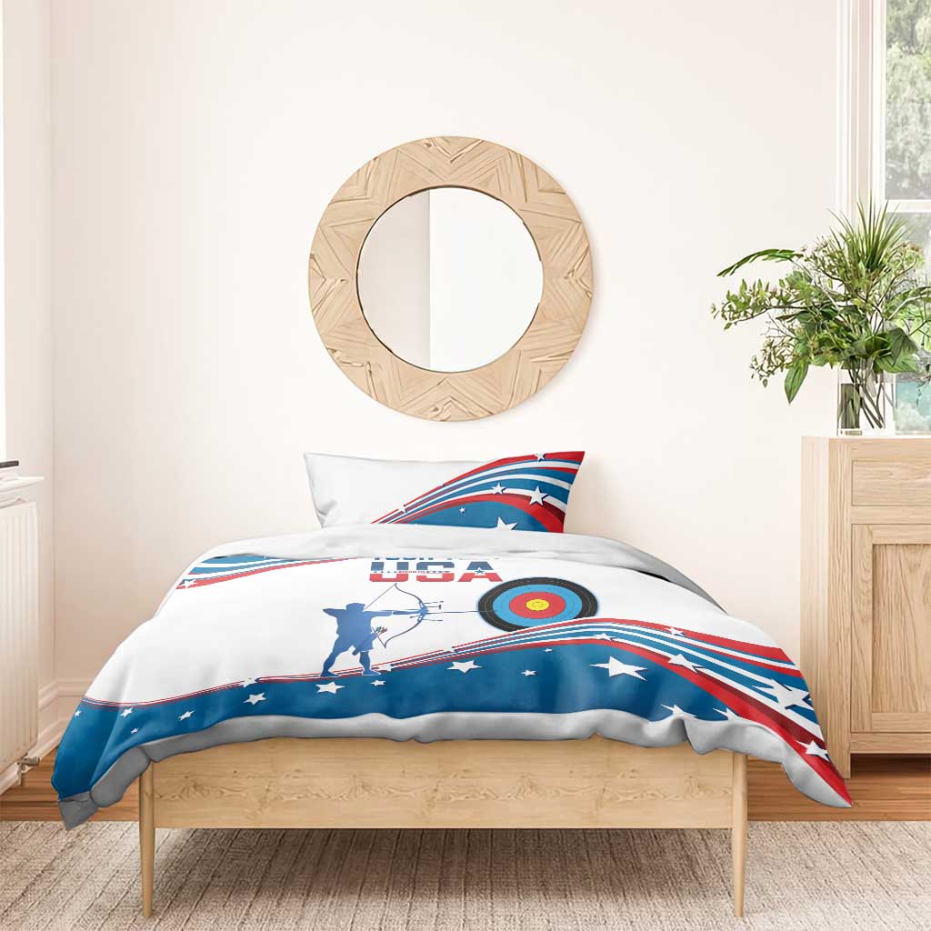 Personalized United States Archery Bedding Set USA Sport Curve Style - Wonder Print Shop