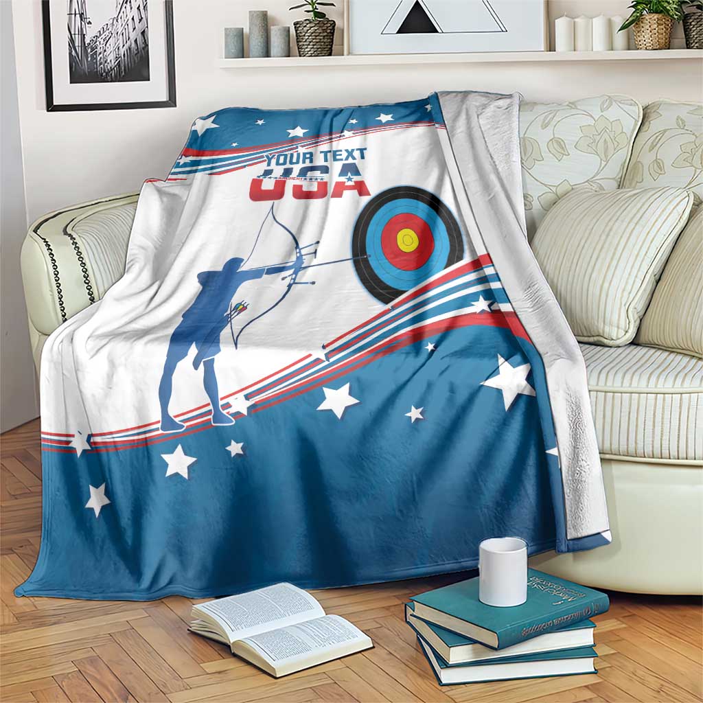 Personalized United States Archery Blanket USA Sport Curve Style - Wonder Print Shop