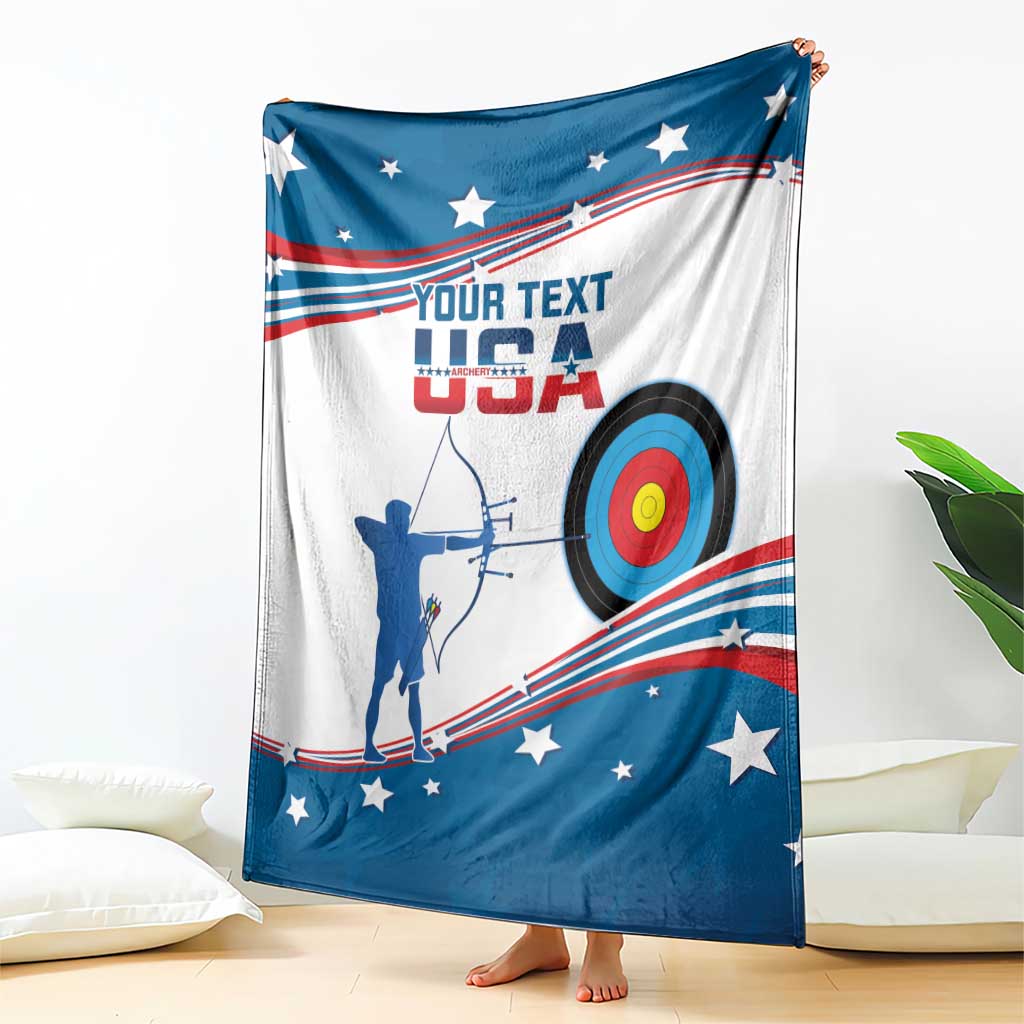 Personalized United States Archery Blanket USA Sport Curve Style - Wonder Print Shop