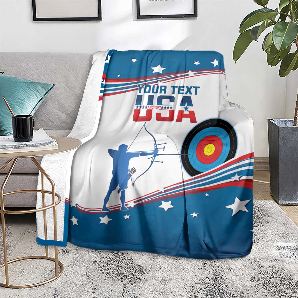 Personalized United States Archery Blanket USA Sport Curve Style - Wonder Print Shop
