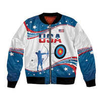 Personalized United States Archery Bomber Jacket USA Sport Curve Style - Wonder Print Shop