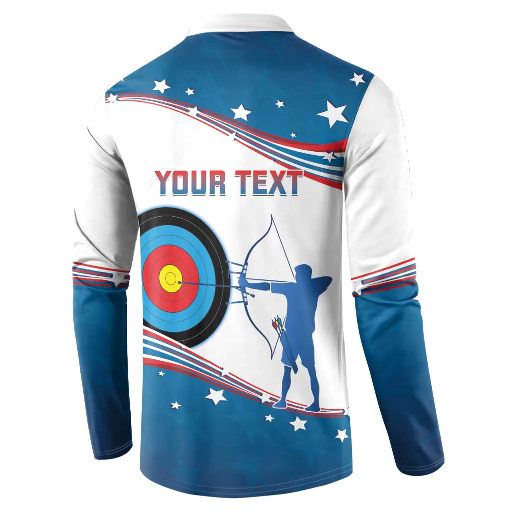 Personalized United States Archery Button Sweatshirt USA Sport Curve Style - Wonder Print Shop