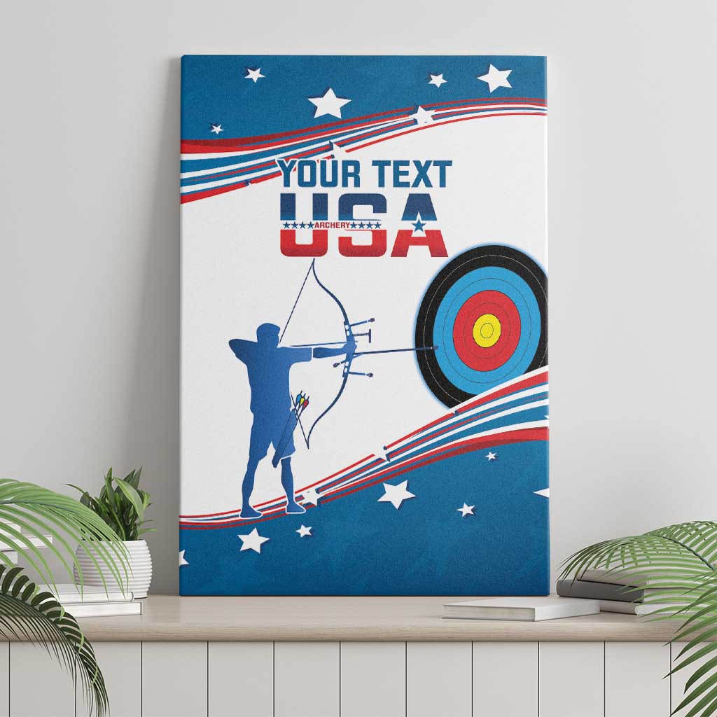 Personalized United States Archery Canvas Wall Art USA Sport Curve Style - Wonder Print Shop