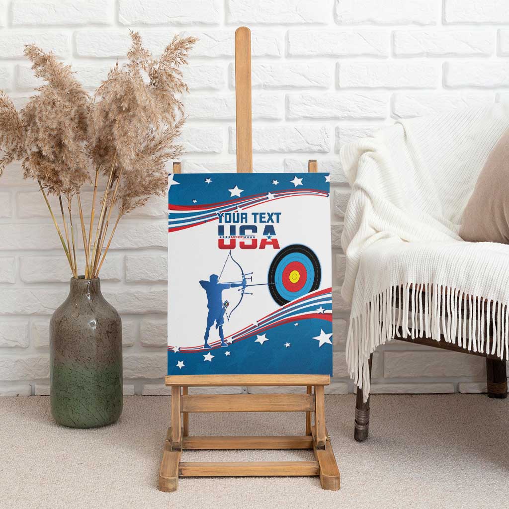 Personalized United States Archery Canvas Wall Art USA Sport Curve Style - Wonder Print Shop