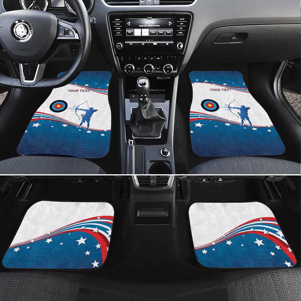 Personalized United States Archery Car Mats USA Sport Curve Style - Wonder Print Shop