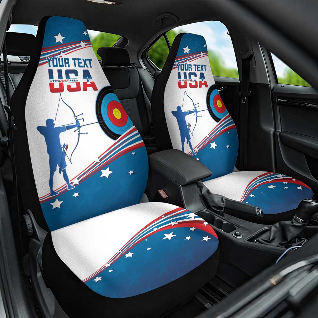 Personalized United States Archery Car Seat Cover USA Sport Curve Style - Wonder Print Shop