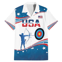 Personalized United States Archery Family Matching Mermaid Dress and Hawaiian Shirt USA Sport Curve Style - Wonder Print Shop