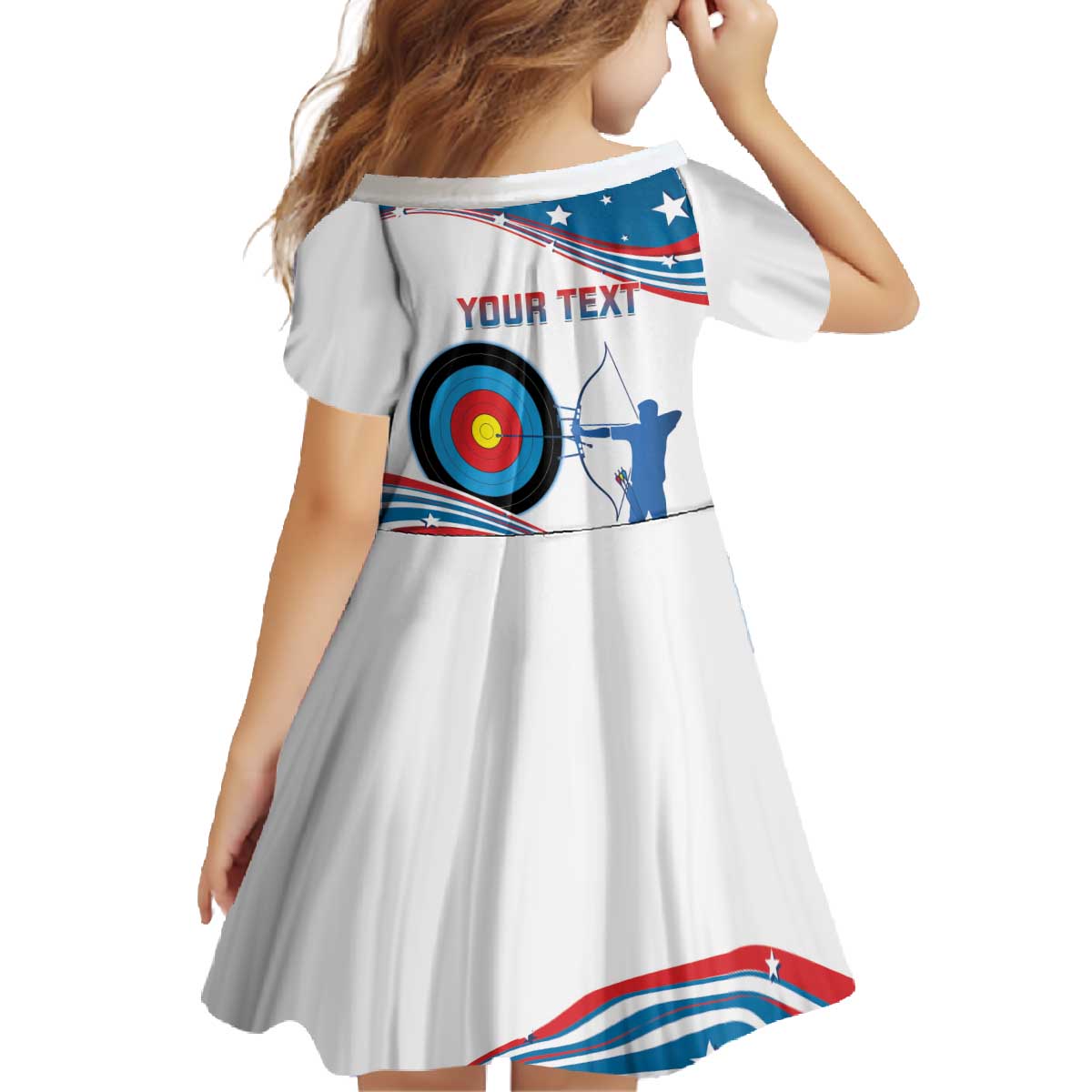 Personalized United States Archery Family Matching Off The Shoulder Long Sleeve Dress and Hawaiian Shirt USA Sport Curve Style - Wonder Print Shop