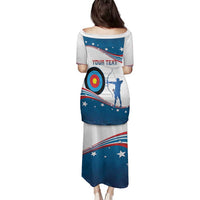 Personalized United States Archery Family Matching Puletasi and Hawaiian Shirt USA Sport Curve Style - Wonder Print Shop