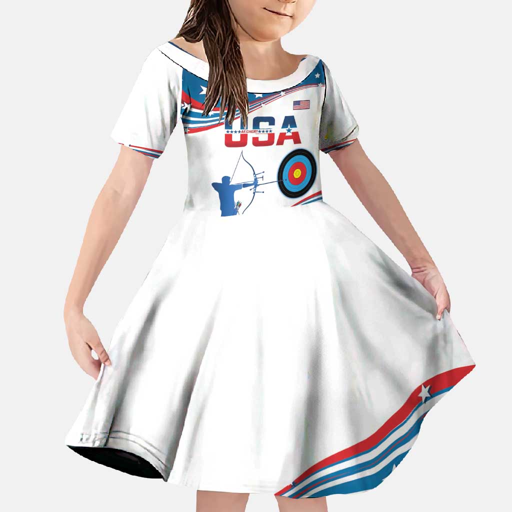 Personalized United States Archery Family Matching Summer Maxi Dress and Hawaiian Shirt USA Sport Curve Style - Wonder Print Shop