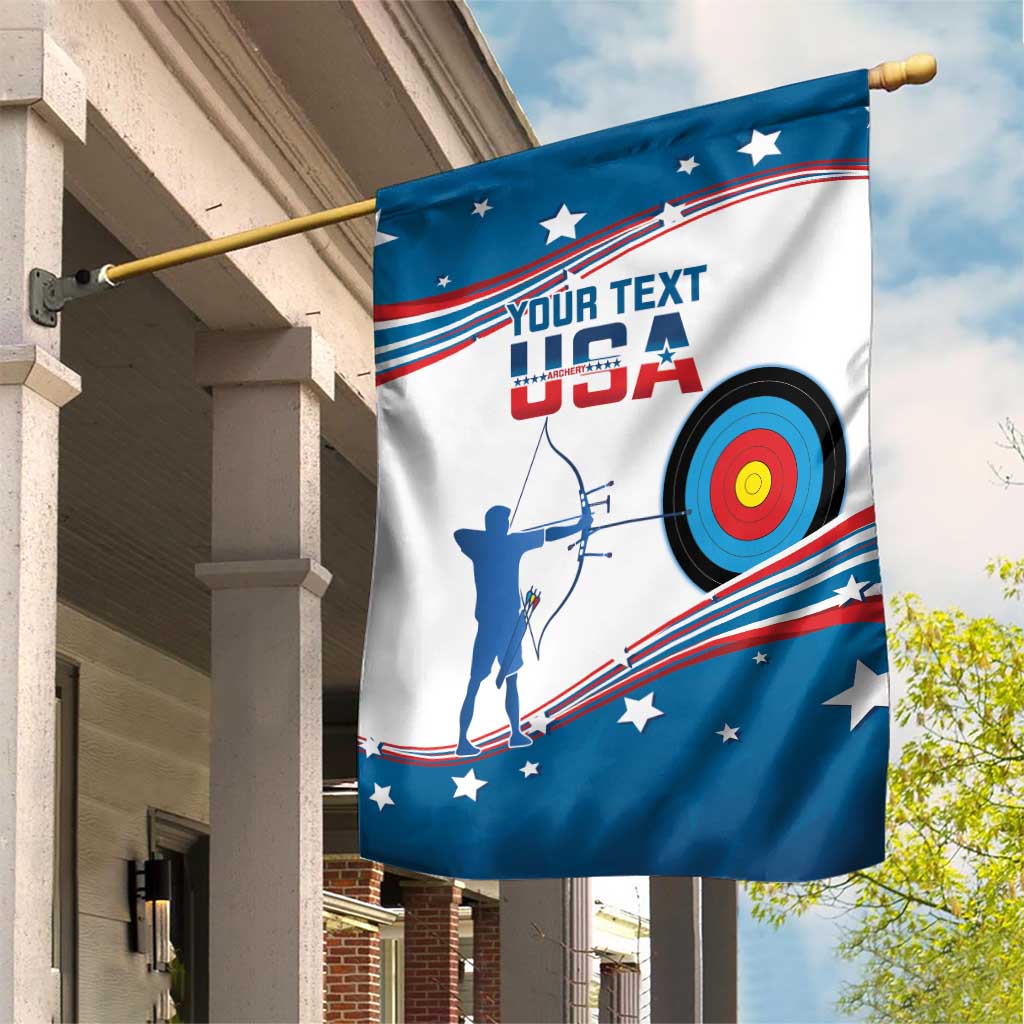 Personalized United States Archery Garden Flag USA Sport Curve Style - Wonder Print Shop