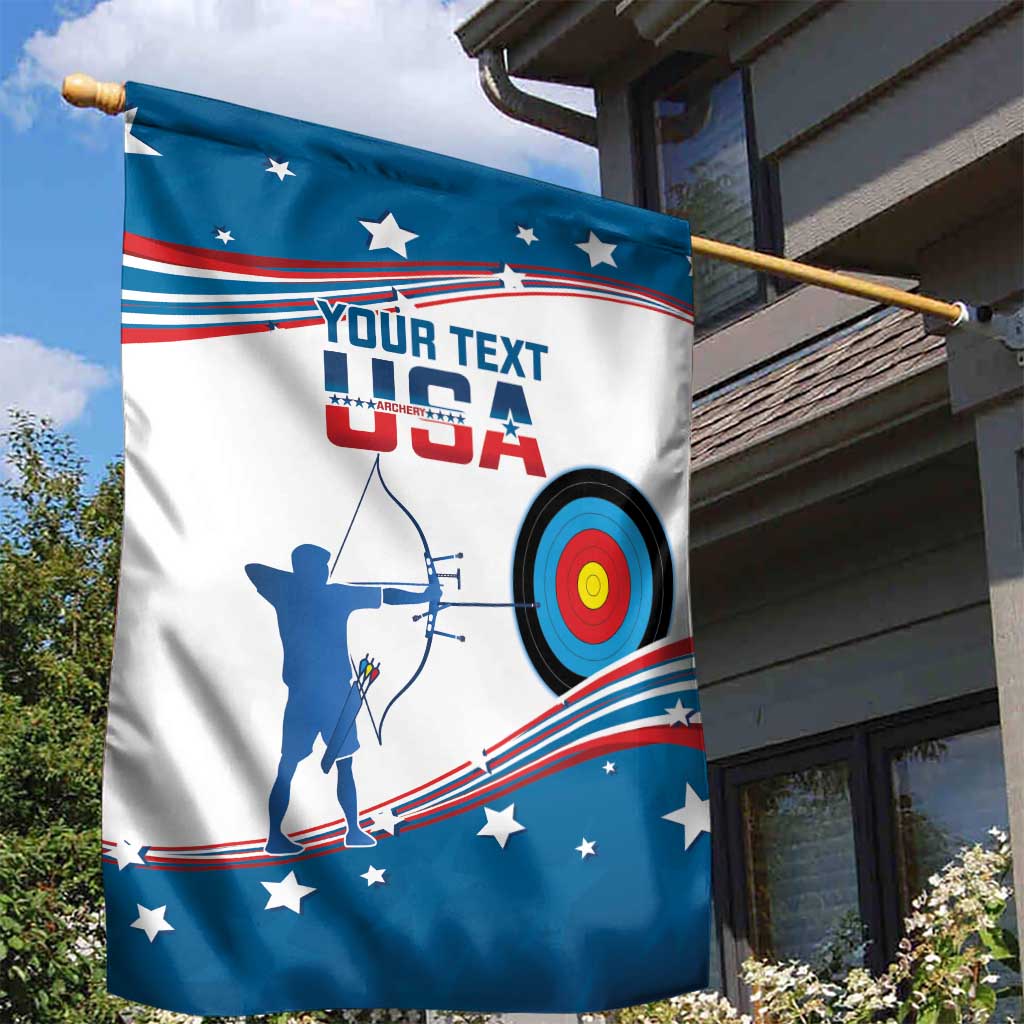Personalized United States Archery Garden Flag USA Sport Curve Style - Wonder Print Shop