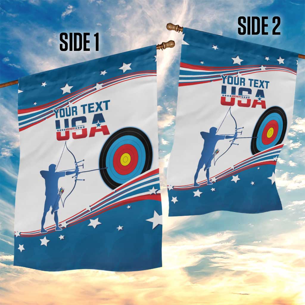 Personalized United States Archery Garden Flag USA Sport Curve Style - Wonder Print Shop