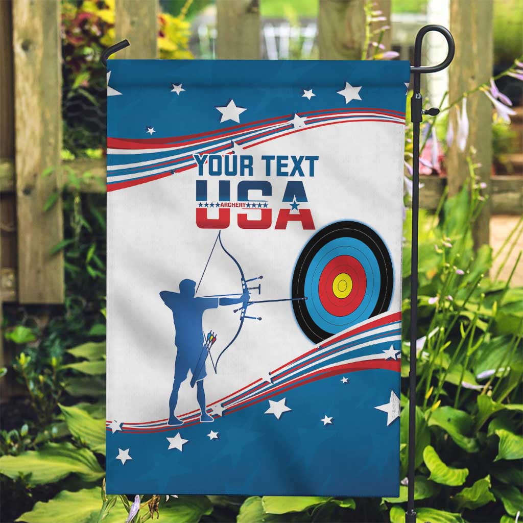 Personalized United States Archery Garden Flag USA Sport Curve Style - Wonder Print Shop